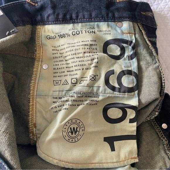 NWT Gap 1969 Men’s Dark Wash Jeans 33x32 - Picture 7 of 8